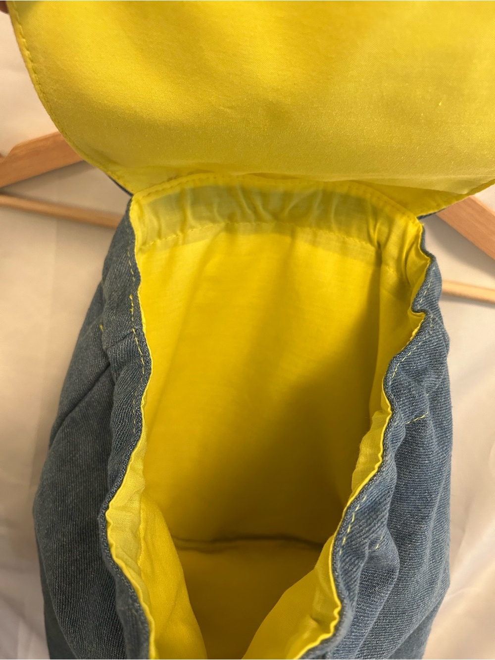 Nina Ricci Parfums Denim Patch Drawstring Backpack - Picture 4 of 5